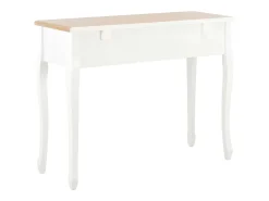 Mesa consola tocador con 3 cajones blancos
