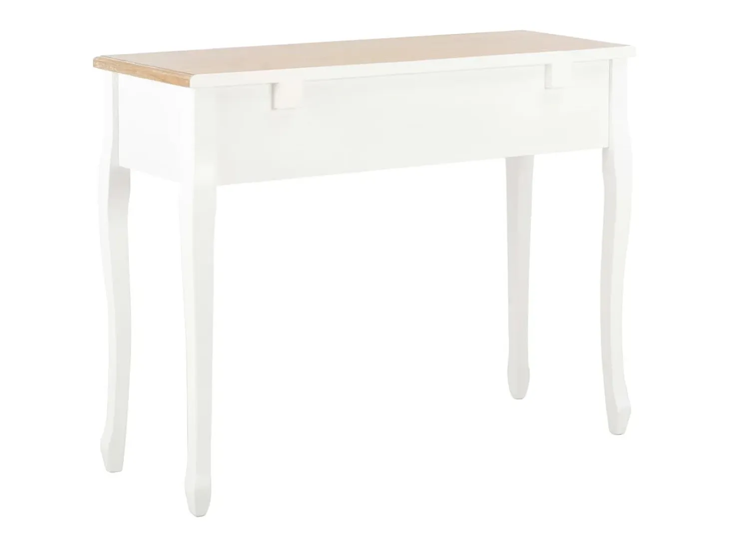 Mesa consola tocador con 3 cajones blancos
