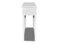 Mesa consola tocador con dos cajones blancos ES570802