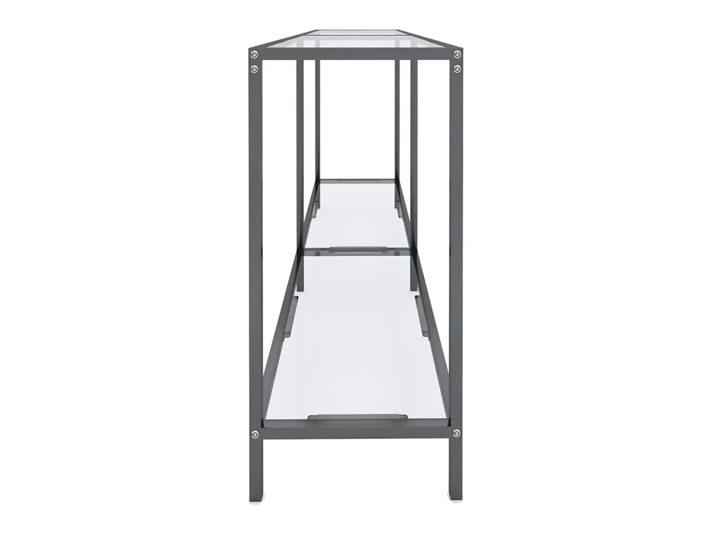 Mesa consola transparente vidrio templado 140x35x75,5 cm ES572317