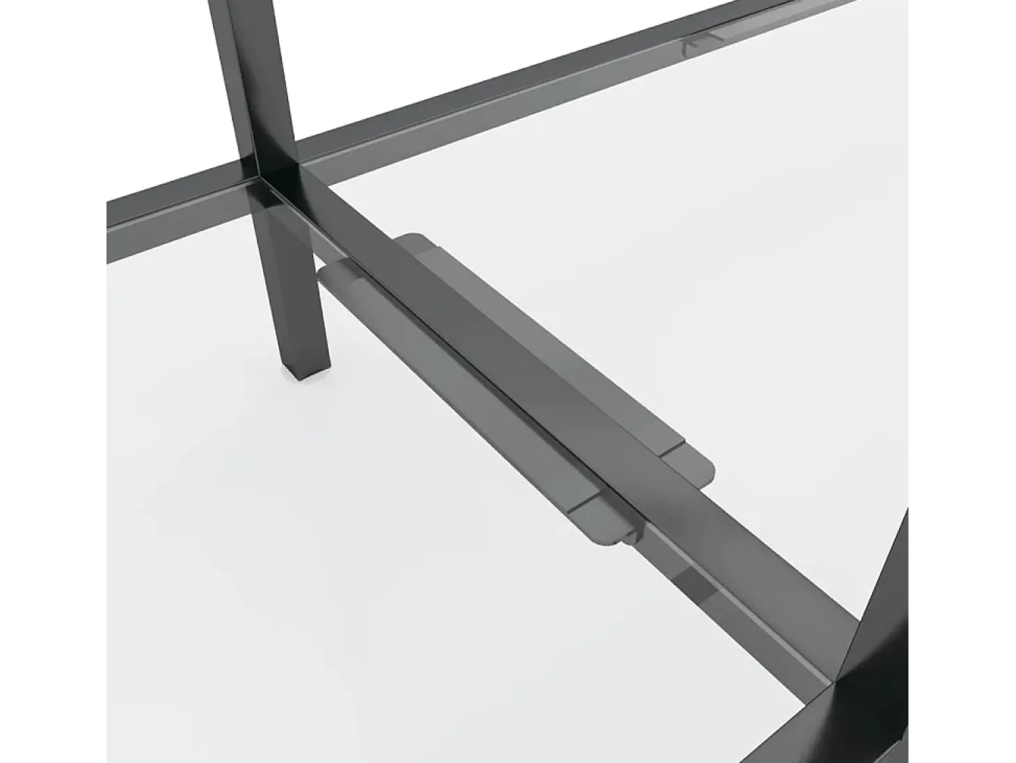Mesa consola transparente vidrio templado 140x35x75,5 cm ES572317