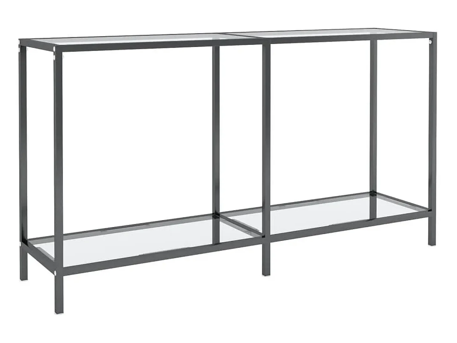 Mesa consola transparente vidrio templado 140x35x75,5 cm ES572317
