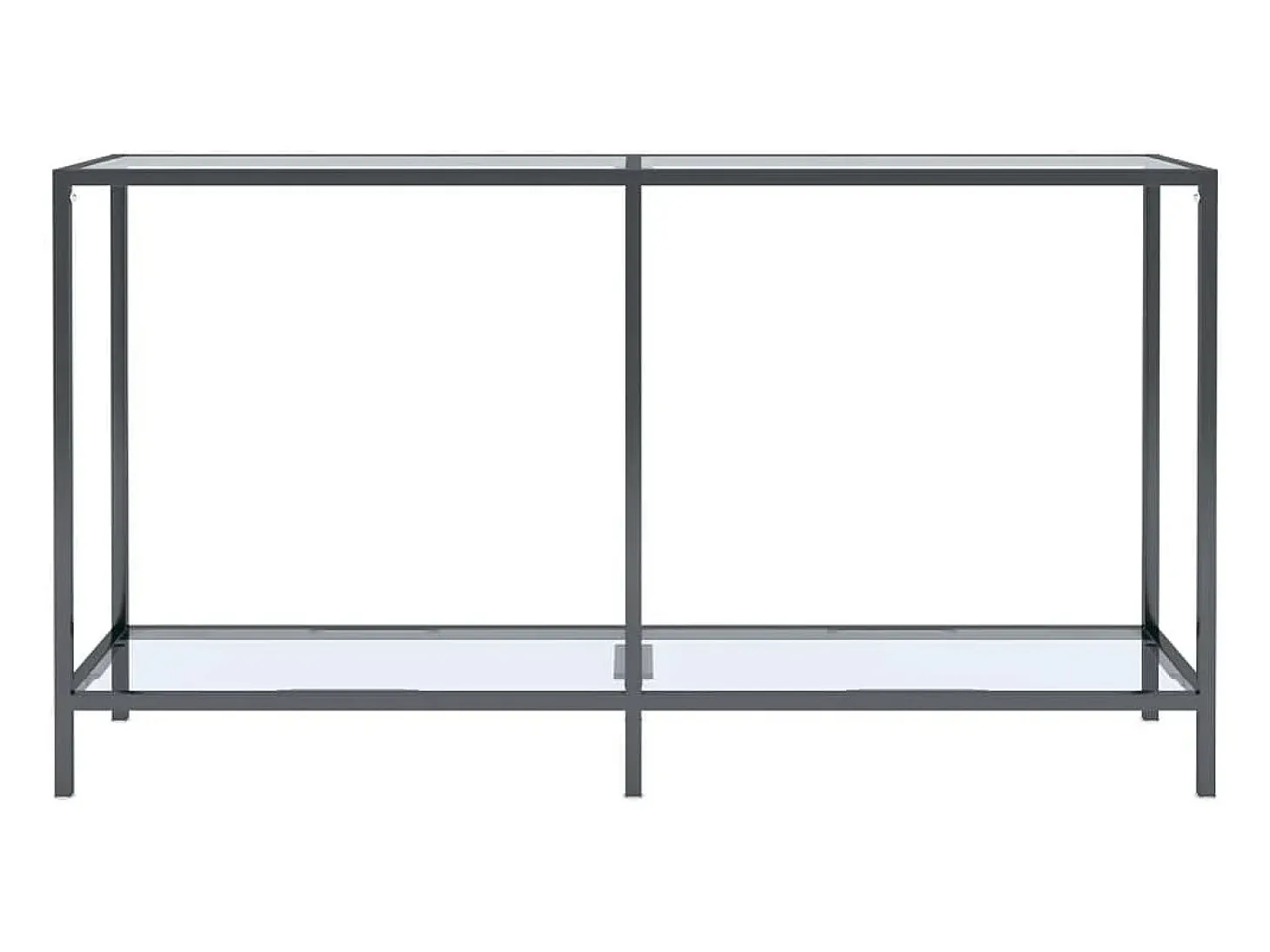 Mesa consola transparente vidrio templado 140x35x75,5 cm ES572317