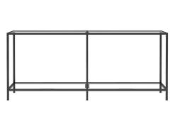Mesa consola vidrio templado transparente 180x35x75,5 cm