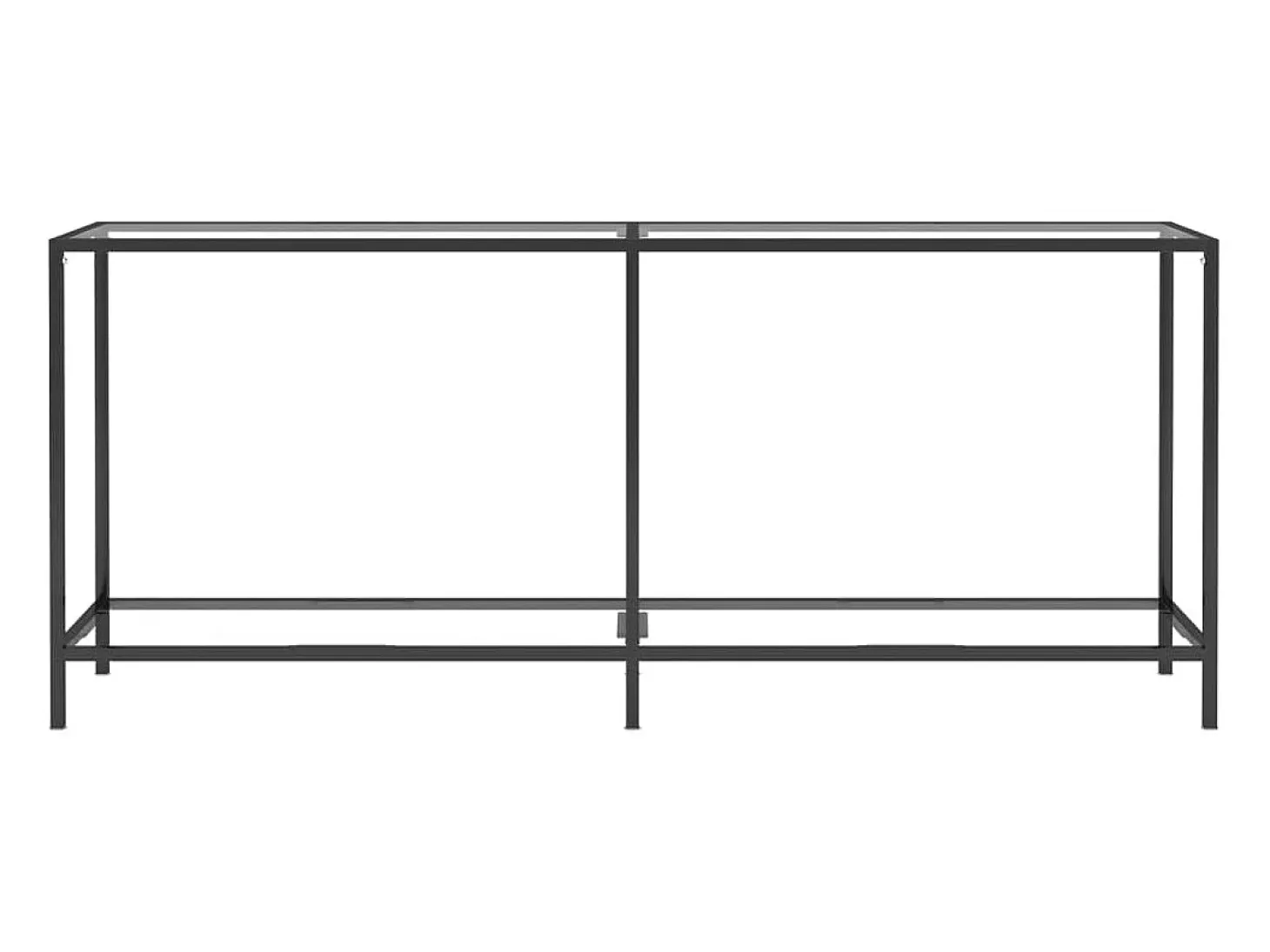 Mesa consola vidrio templado transparente 180x35x75,5 cm
