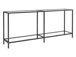 Mesa consola vidrio templado transparente 180x35x75,5 cm