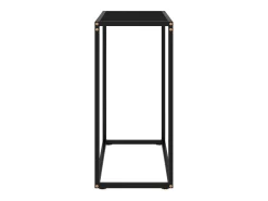 Mesa consola vidrio templado negro 60x35x75 cm