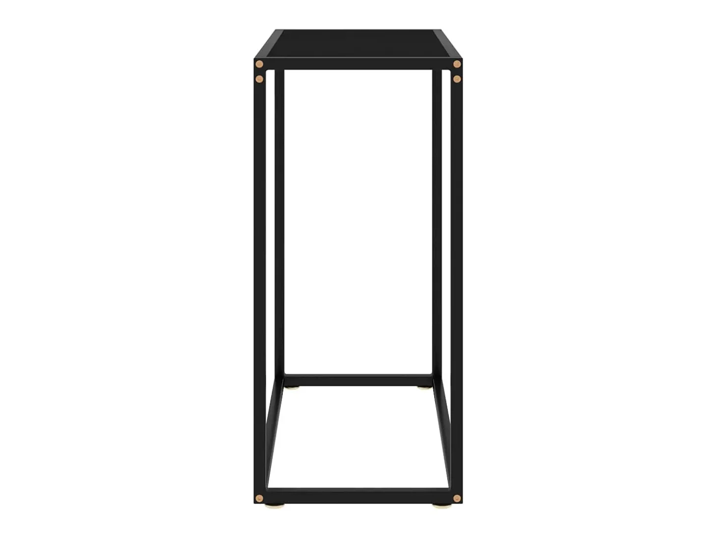 Mesa consola vidrio templado negro 60x35x75 cm