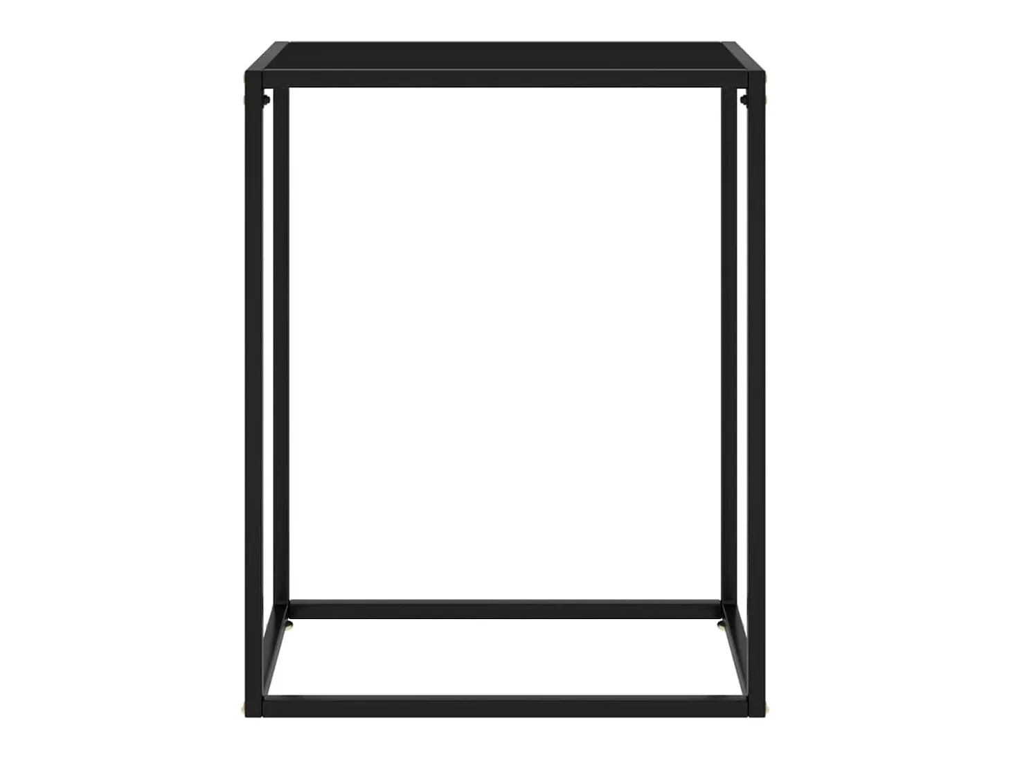 Mesa consola vidrio templado negro 60x35x75 cm