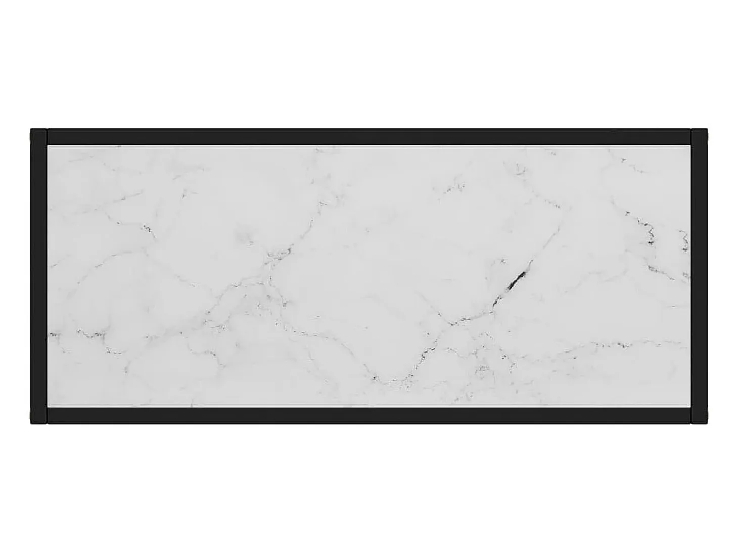 Mesa consola vidrio templado blanco 80x35x75 cm