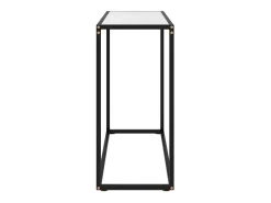 Mesa consola vidrio templado blanco 80x35x75 cm