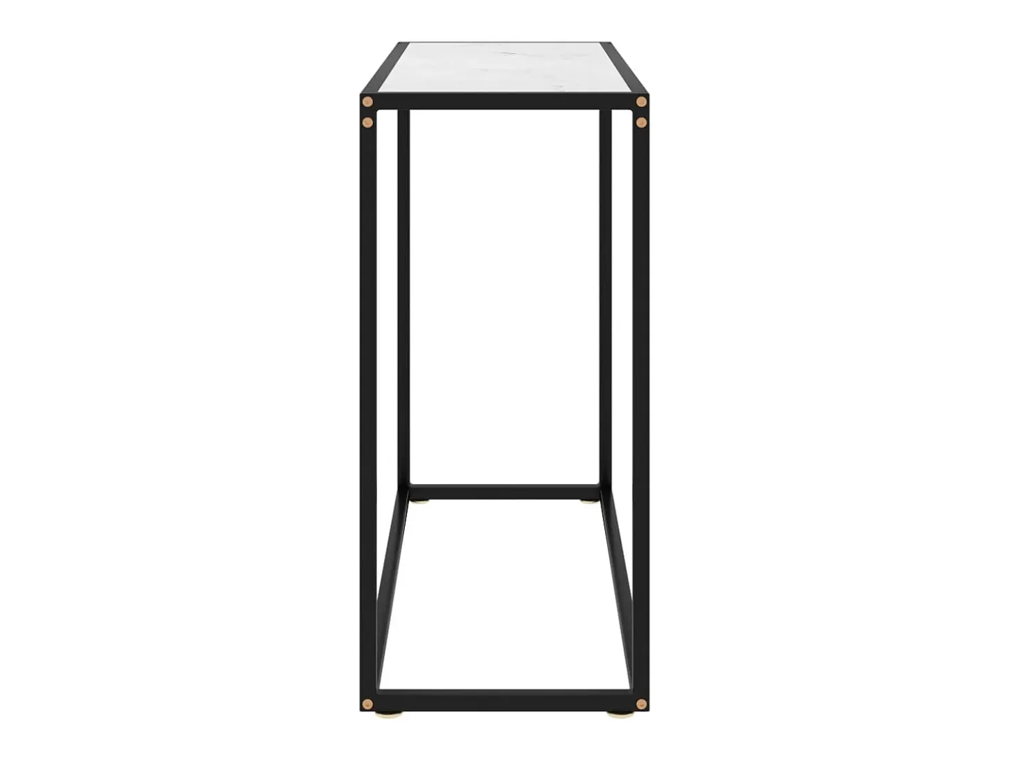 Mesa consola vidrio templado blanco 80x35x75 cm