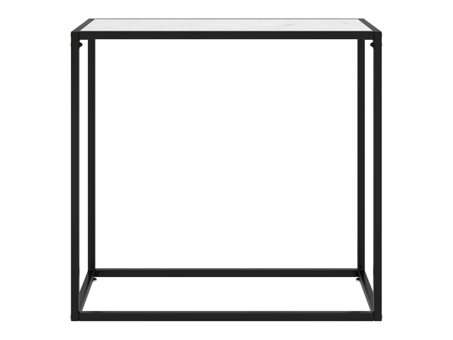 Mesa consola vidrio templado blanco 80x35x75 cm