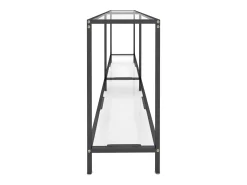 Mesa consola vidrio templado transparente 180x35x75,5 cm ES608920