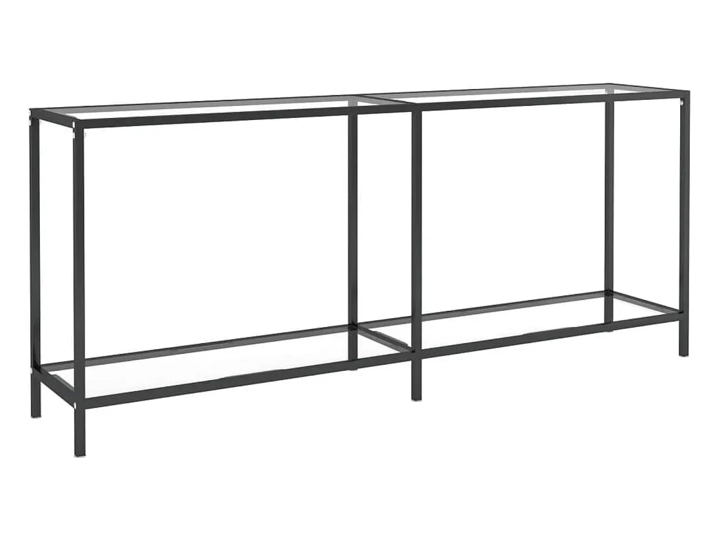 Mesa consola vidrio templado transparente 180x35x75,5 cm ES608920