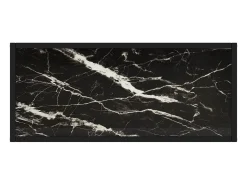 Mesa consola vidrio templado negro 80x35x75 cm