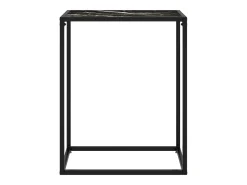 Mesa consola vidrio templado negro 60x35x75 cm ES645851