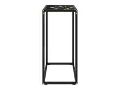 Mesa consola vidrio templado negro 60x35x75 cm ES645851