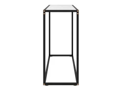 Mesa consola vidrio templado blanco 100x35x75 cm