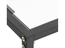 Mesa consola vidrio templado transparente 180x35x75,5 cm ES242305