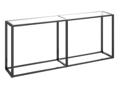 Mesa consola vidrio templado transparente 180x35x75,5 cm ES242305