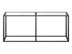 Mesa consola vidrio templado transparente 180x35x75,5 cm ES242305