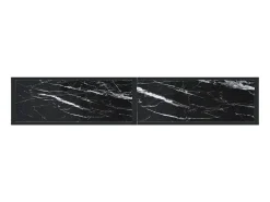 Mesa consola vidrio templado mármol negro 180x35x75,5 cm