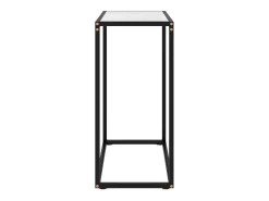 Mesa consola vidrio templado blanco 60x35x75 cm