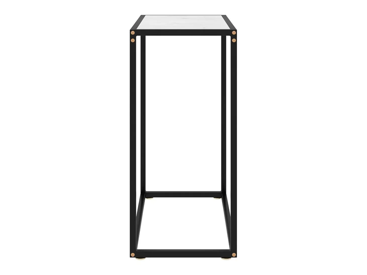 Mesa consola vidrio templado blanco 60x35x75 cm
