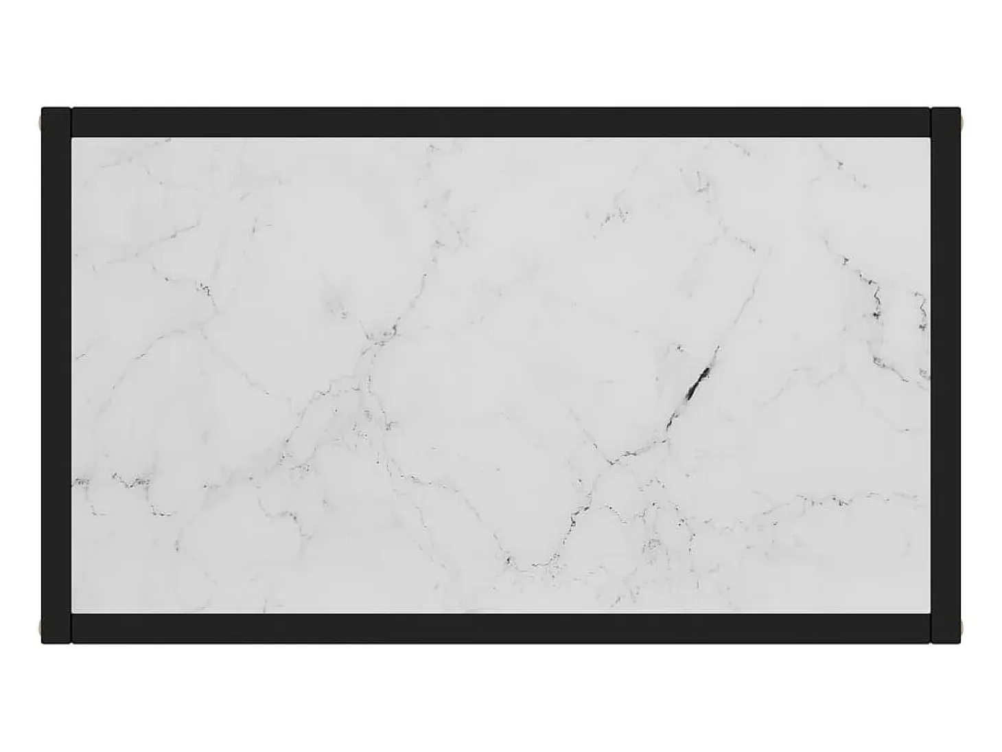 Mesa consola vidrio templado blanco 60x35x75 cm