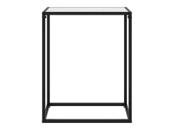 Mesa consola vidrio templado blanco 60x35x75 cm