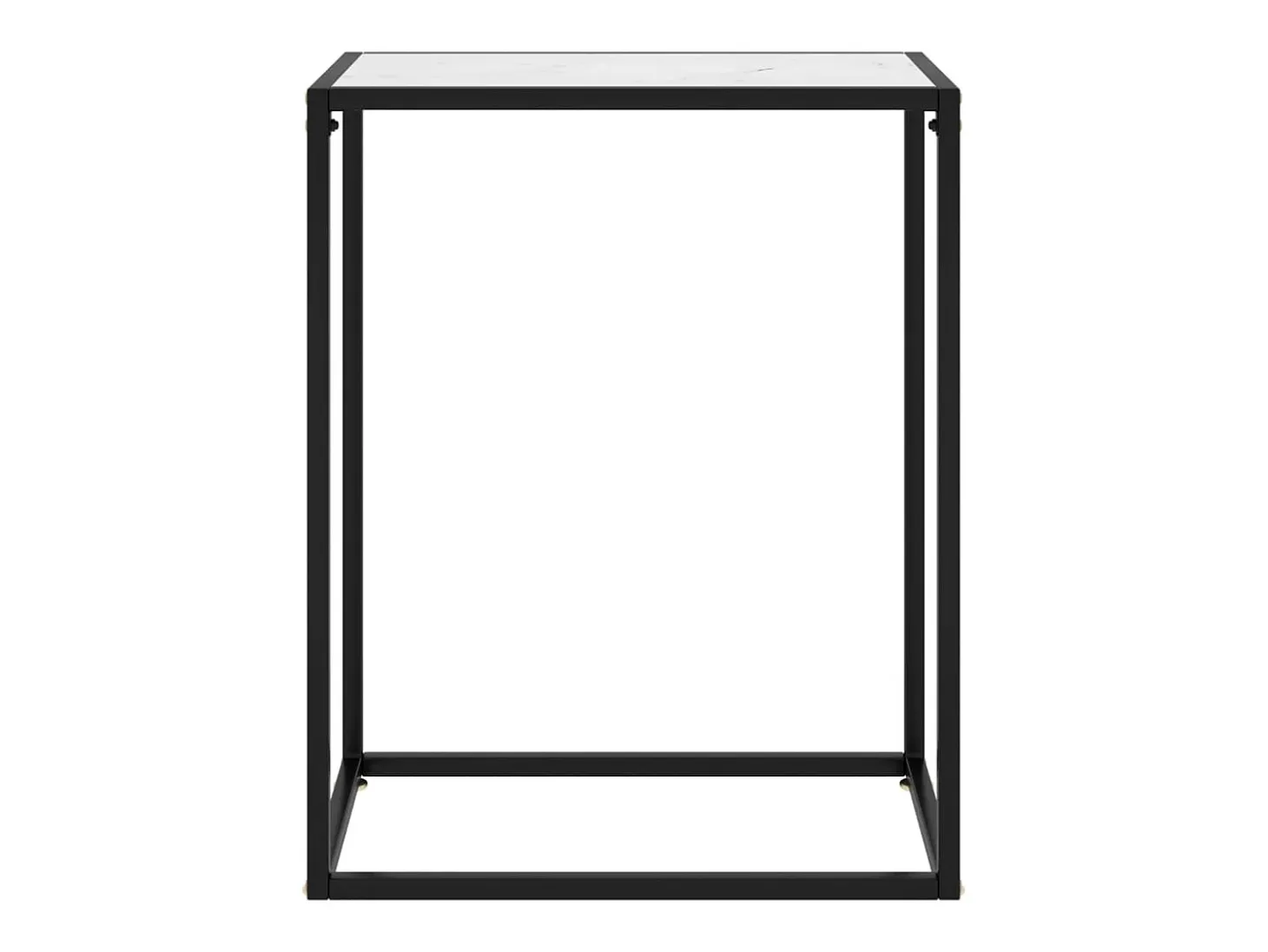 Mesa consola vidrio templado blanco 60x35x75 cm