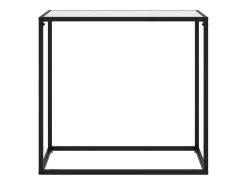 Mesa consola vidrio templado blanco 80x35x75 cm ES390120