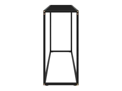 Mesa consola vidrio templado negro 120x35x75 cm ES441307