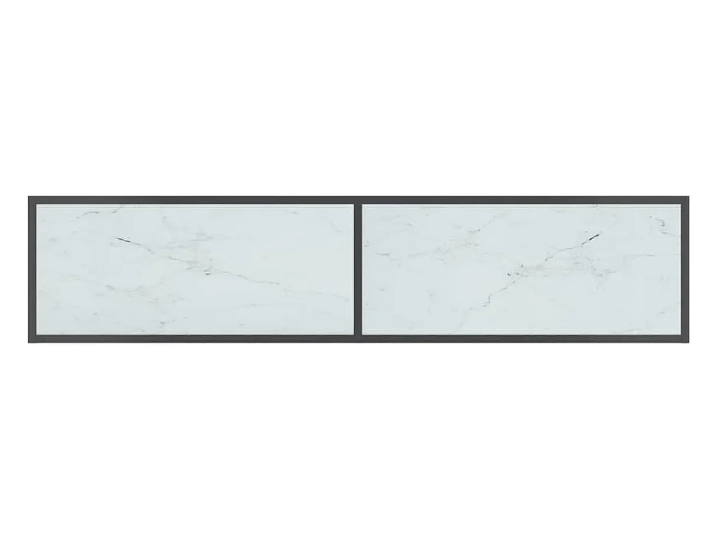 Mesa consola vidrio templado blanco 160x35x75,5 cm