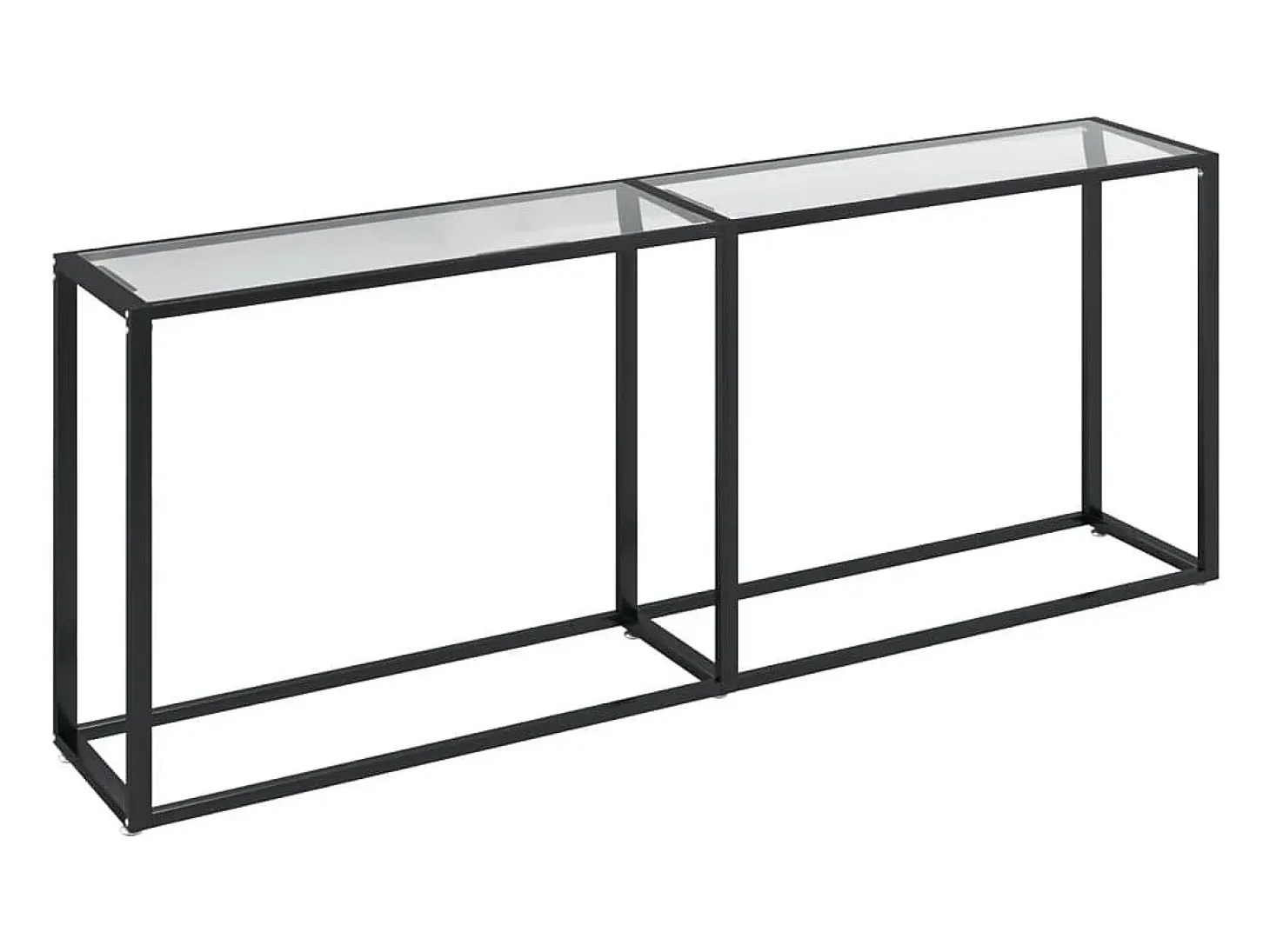 Mesa consola vidrio templado transparente 200x35x75,5 cm