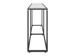 Mesa consola vidrio templado transparente 200x35x75,5 cm