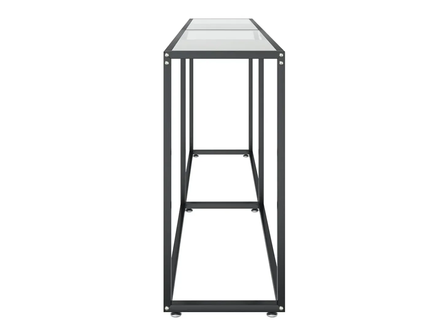 Mesa consola vidrio templado transparente 200x35x75,5 cm