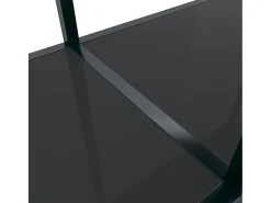 Mesa consola vidrio templado negro 220x35x75,5 cm