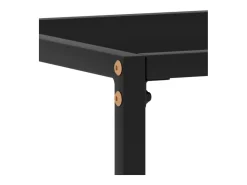 Mesa consola vidrio templado negro 60x35x75 cm