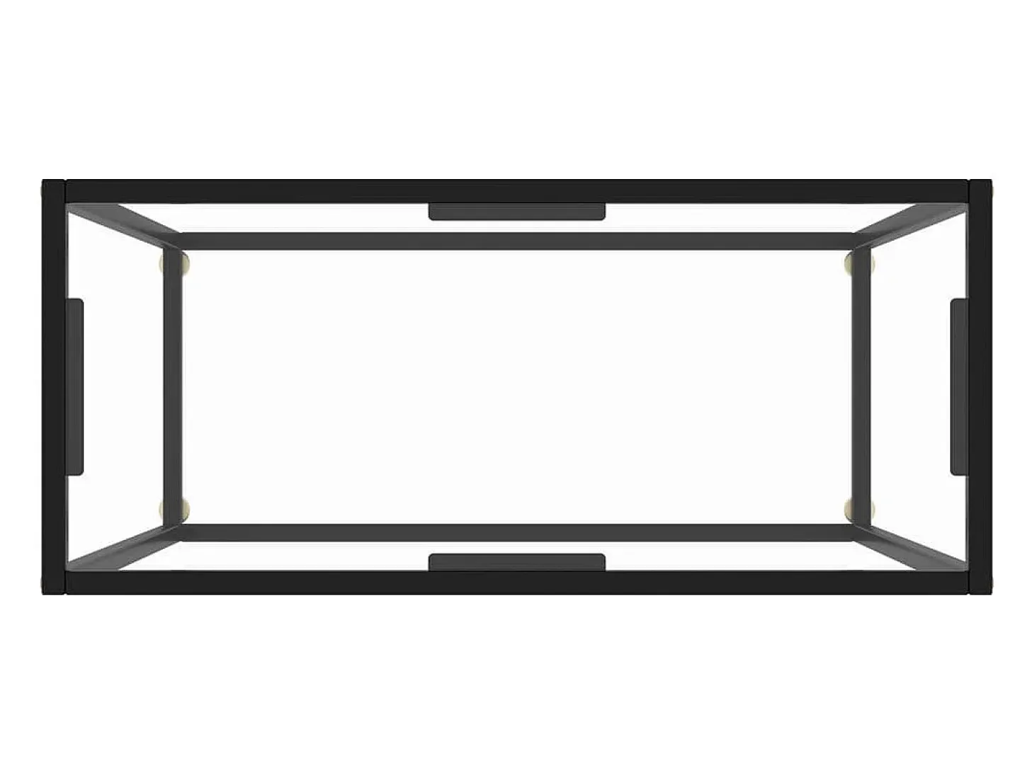Mesa consola vidrio templado transparente 80x35x75 cm