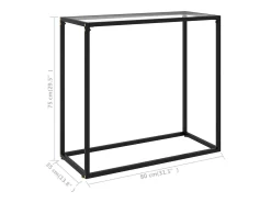 Mesa consola vidrio templado transparente 80x35x75 cm