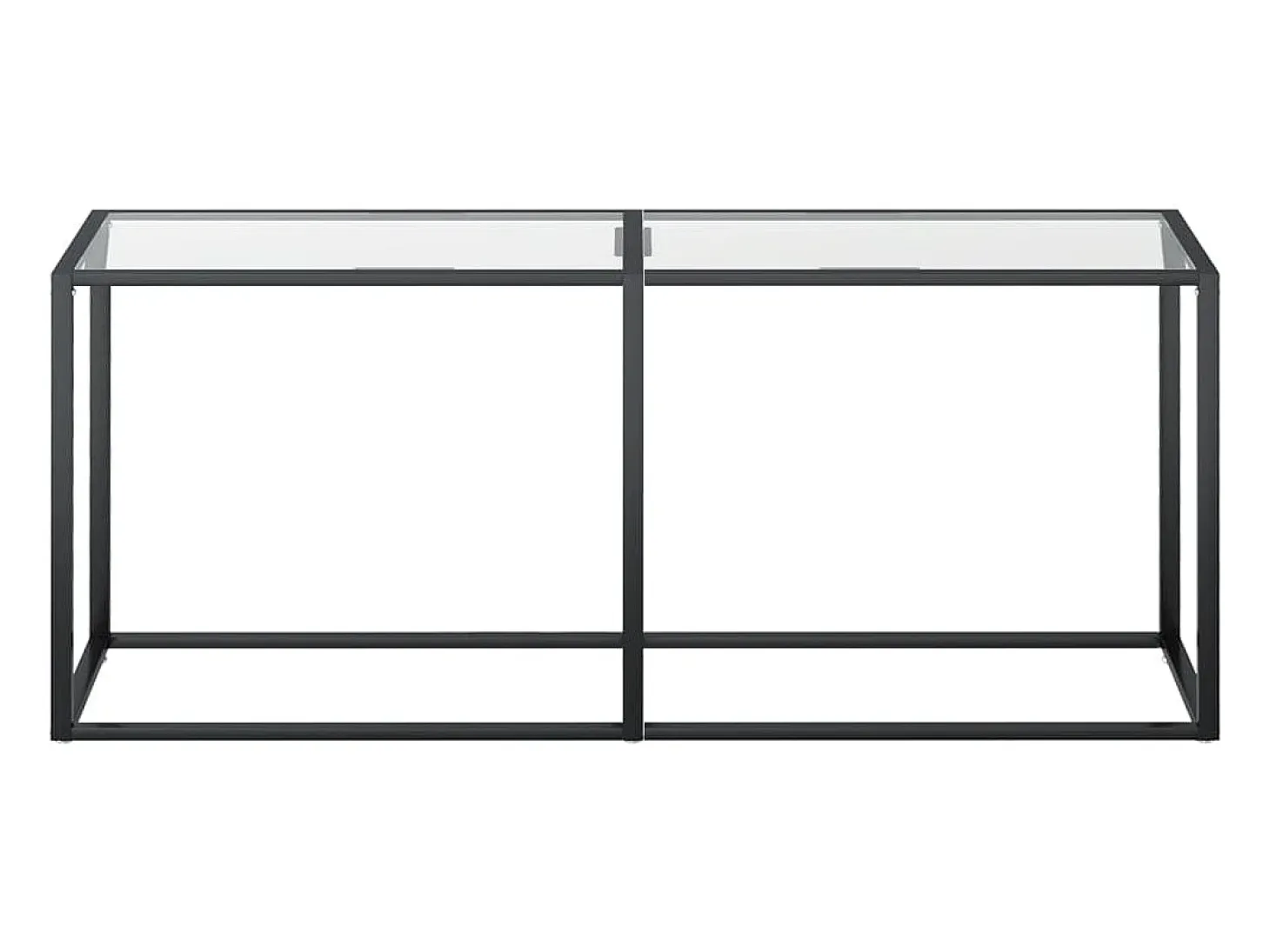 Mesa consola vidrio templado transparente 180x35x75,5 cm