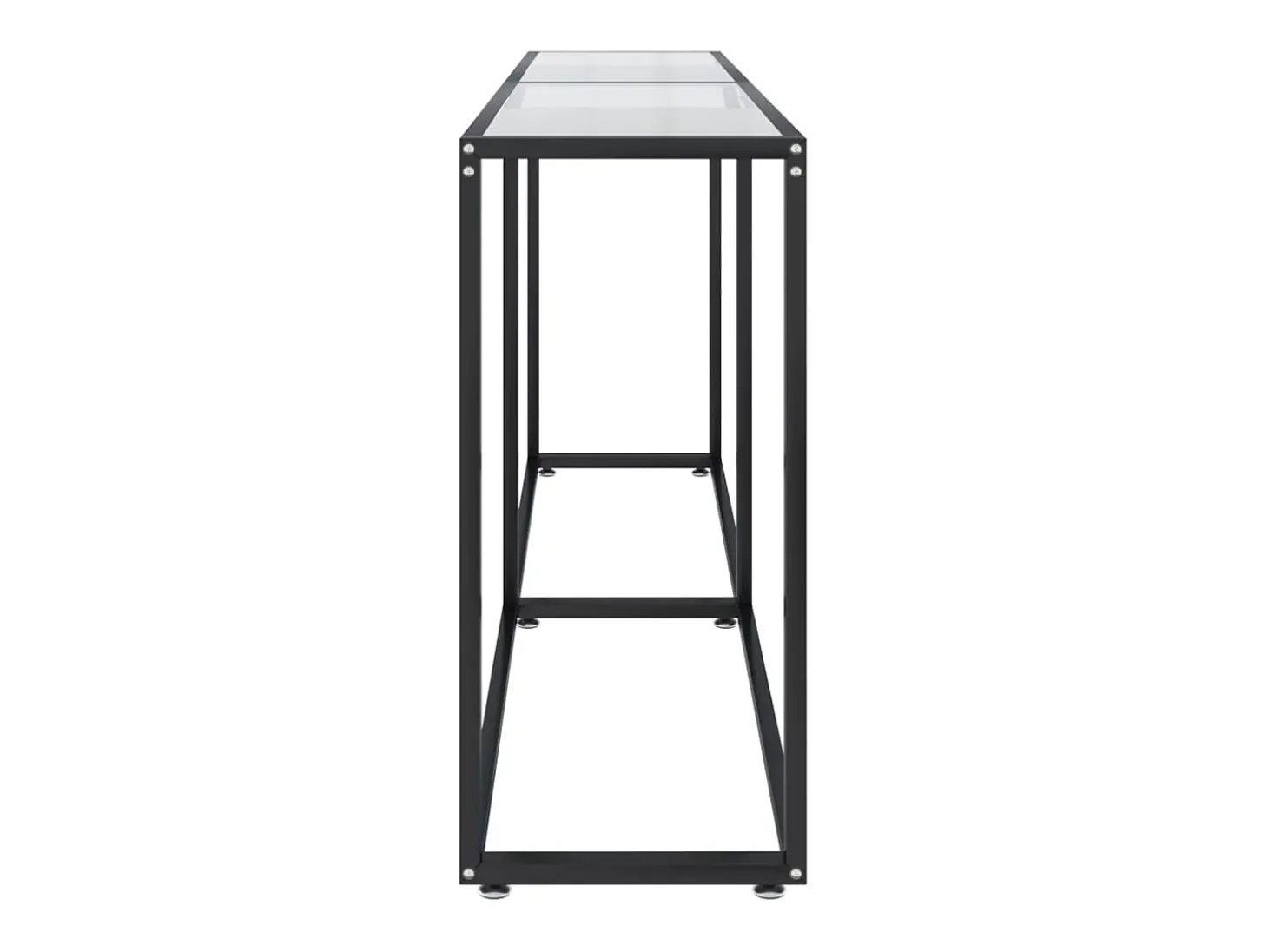 Mesa consola vidrio templado transparente 180x35x75,5 cm