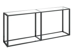 Mesa consola vidrio templado transparente 180x35x75,5 cm