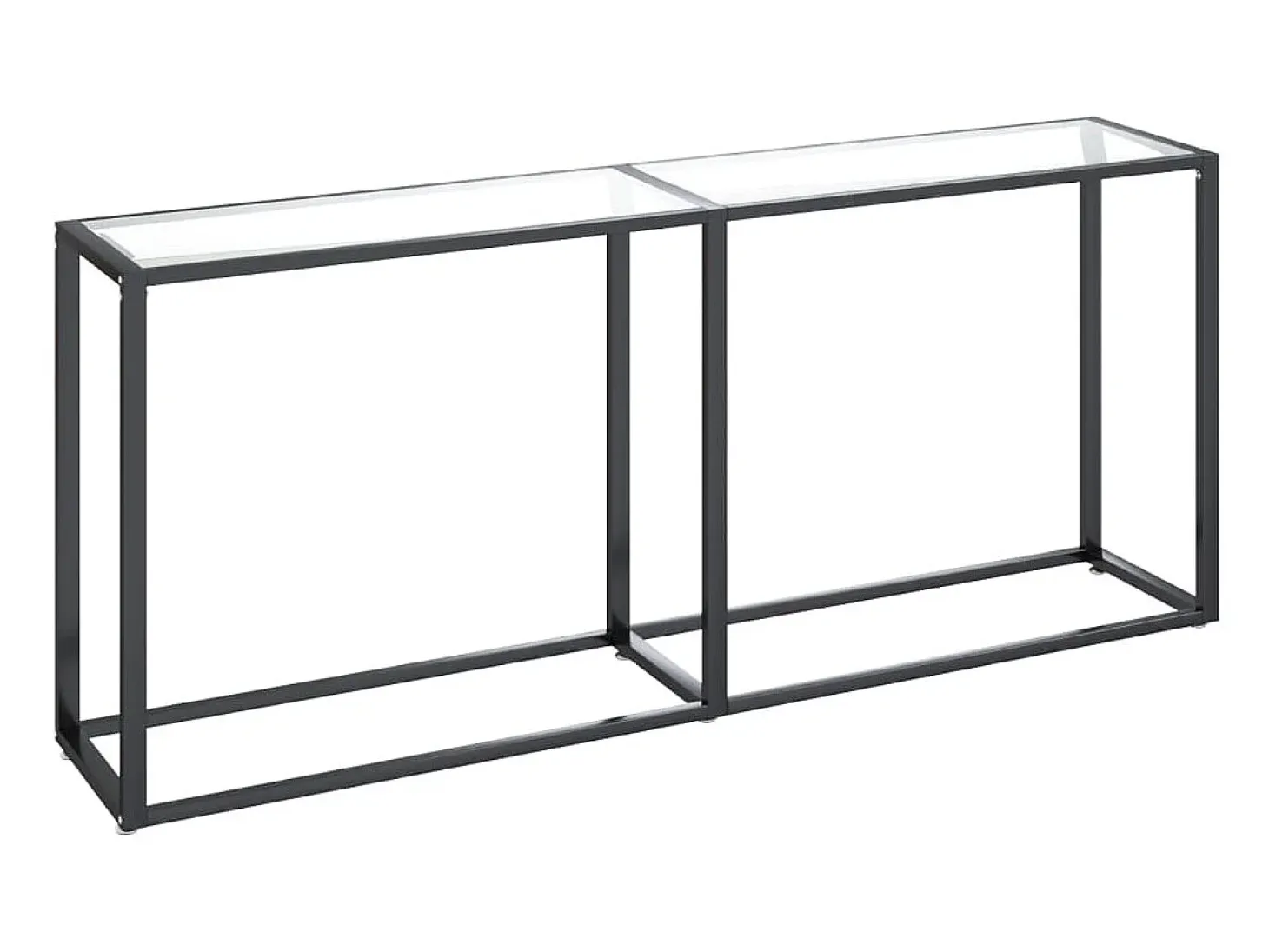 Mesa consola vidrio templado transparente 180x35x75,5 cm