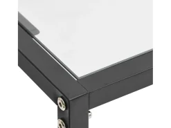 Mesa consola vidrio templado transparente 180x35x75,5 cm