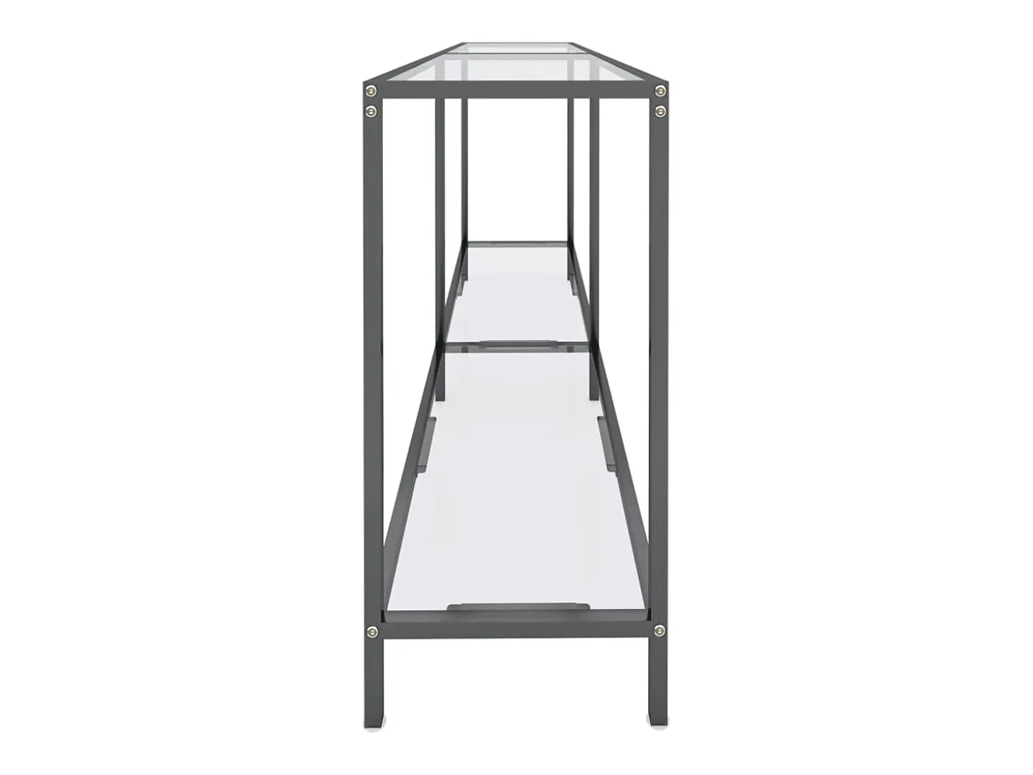 Mesa consola vidrio templado transparente 160x35x75,5 cm