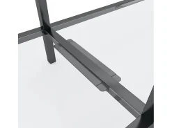 Mesa consola vidrio templado transparente 220x35x75,5 cm