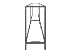 Mesa consola vidrio templado transparente 220x35x75,5 cm